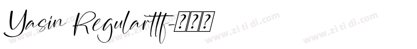 Yasin Regularttf字体转换